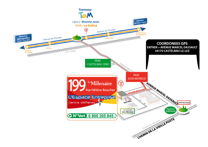 plan accès tramway